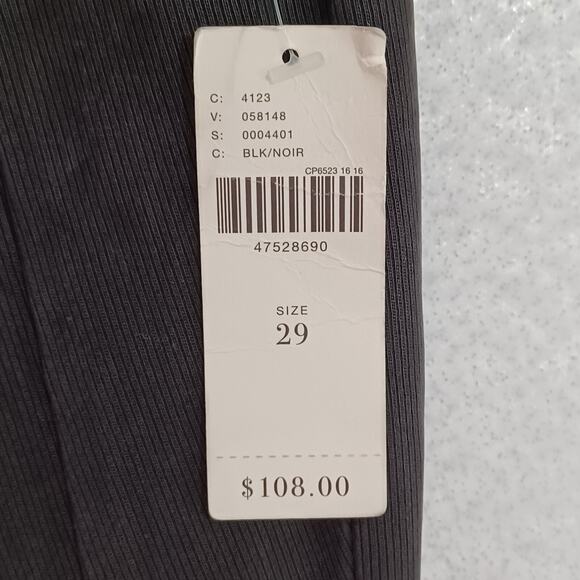 Anthropologie Button Leg Utility Pant Size 29 Black Soft Lyocell Blend Twill NEW - Picture 8 of 11